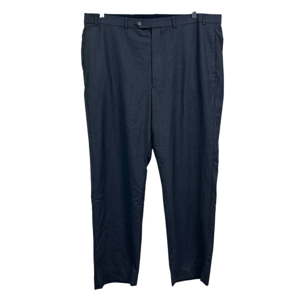 Brooks Brothers 346 Mens Wool Blend Dress Pants Flat Front Pockets Gray Sz W40*